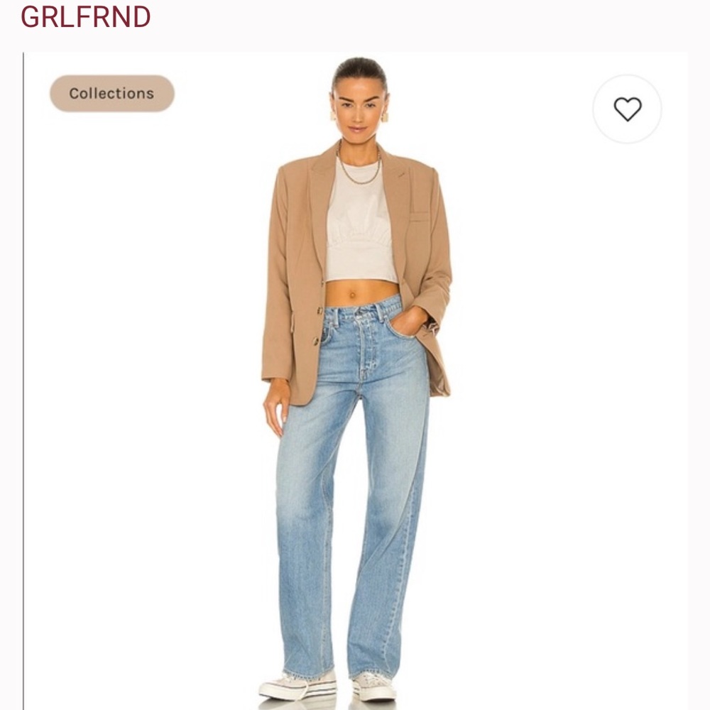 GRLFRND The Brooklyn High Rise Loose Straight Jeans